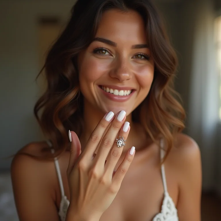 Noiva personalizando as unhas para o casamento