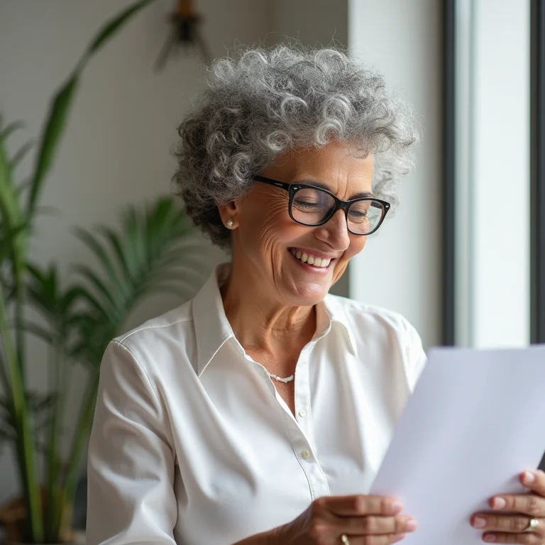 Noiva sênior contratando fornecedores para casamento