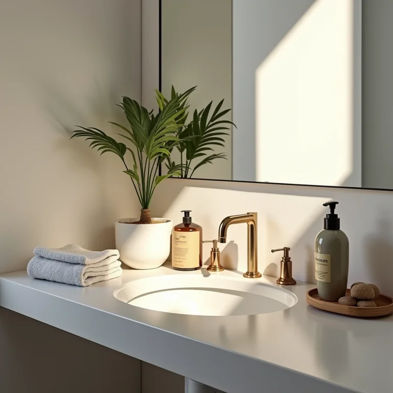 Objetos desnecessários acumulados em banheiro pequeno.