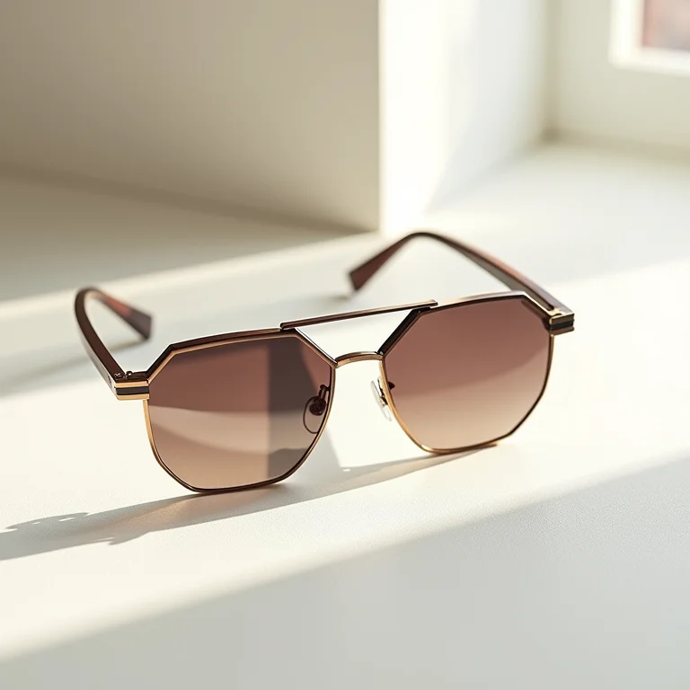 Óculos de sol angulares e retangulares em fundo texturizado