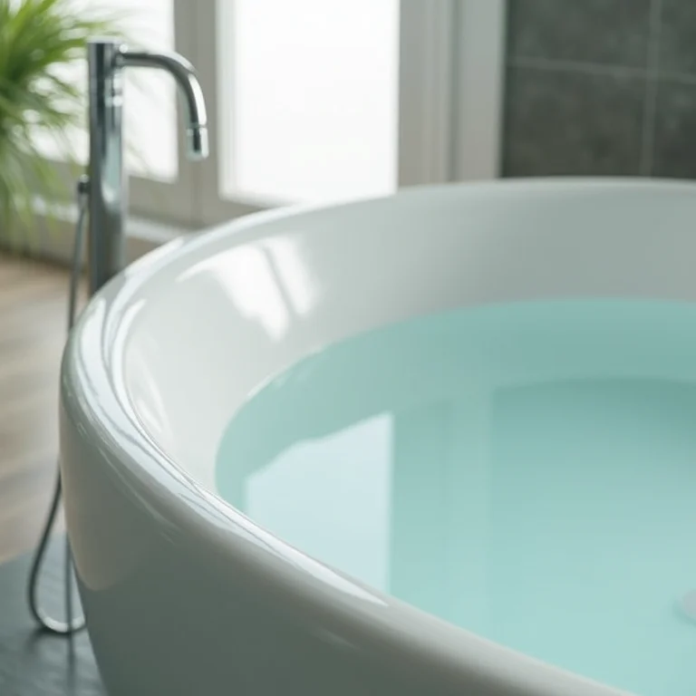 Ofurô moderno de fibra de vidro para um banho relaxante