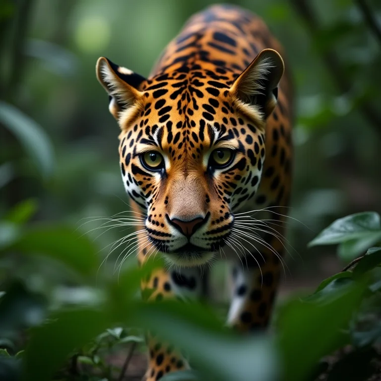 Onça-pintada elegante na Amazônia