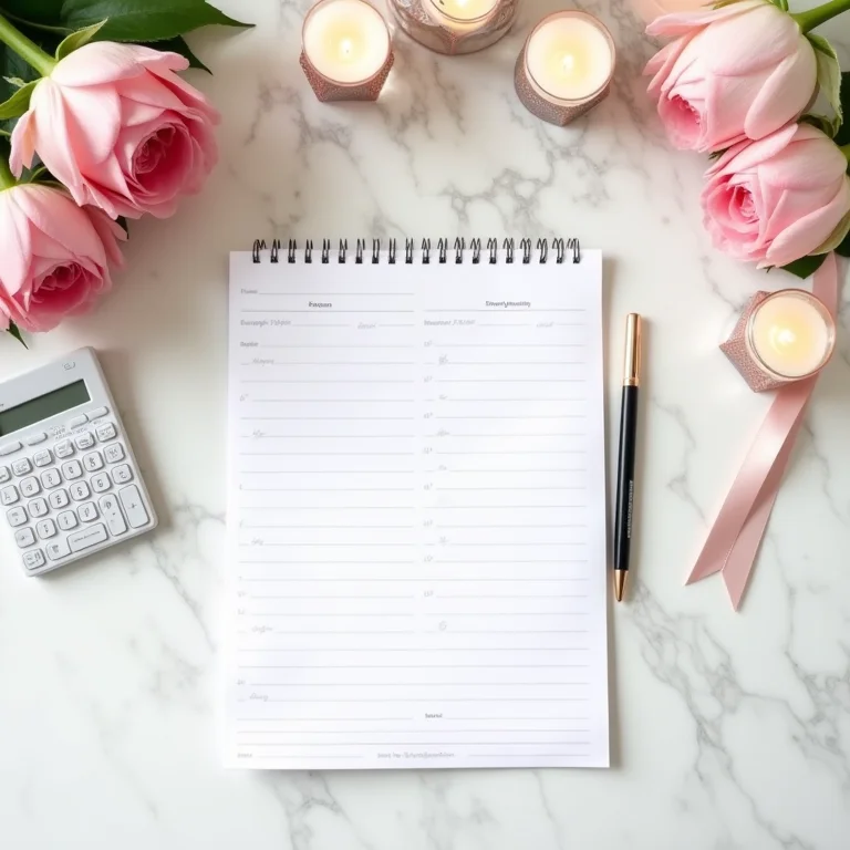 Orçamento planejado para festa de noivado