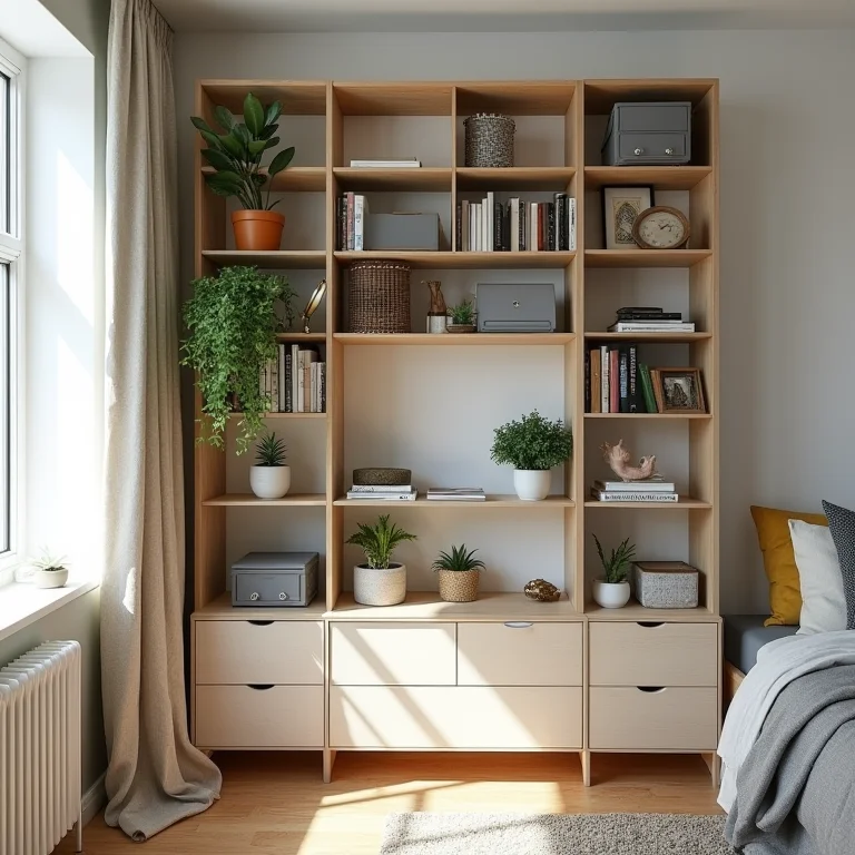 Otimização de espaço vertical em quarto de solteiro