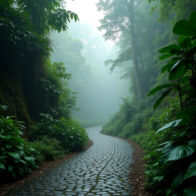 Paisagem exuberante da Estrada da Graciosa, um paraíso natural preservado