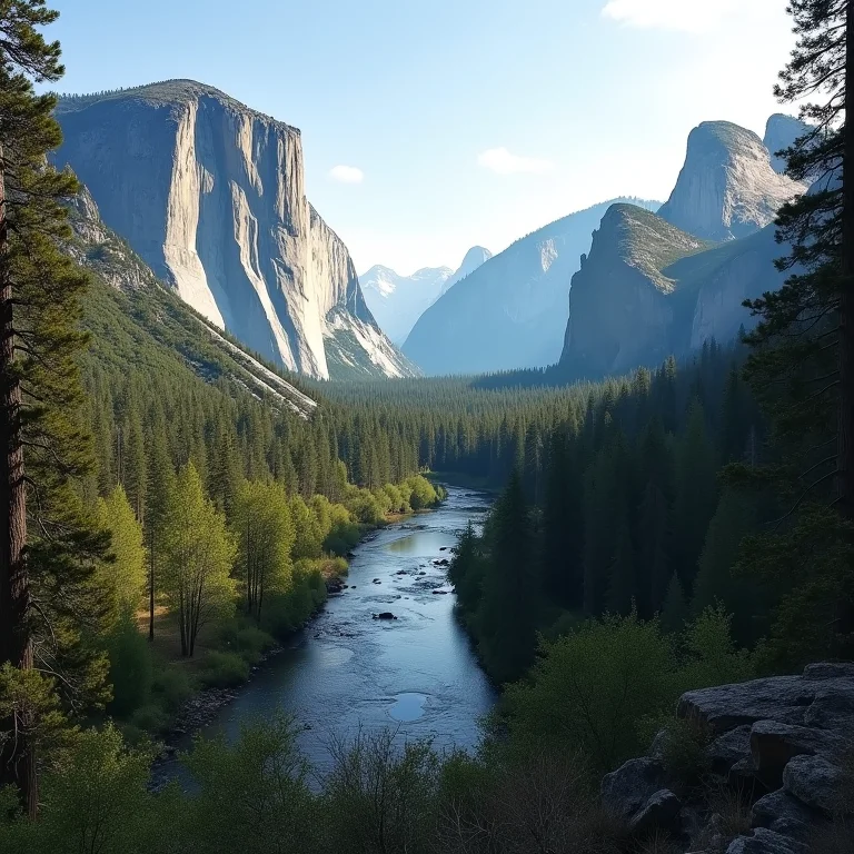 Paisagem icônica do Parque Nacional de Yosemite