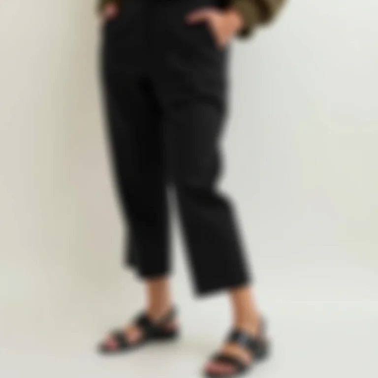 Papete preta com calça de alfaiataria