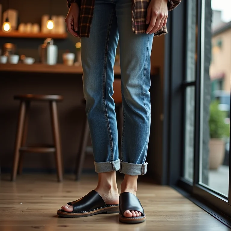 Papete preta com calça Mom Jeans