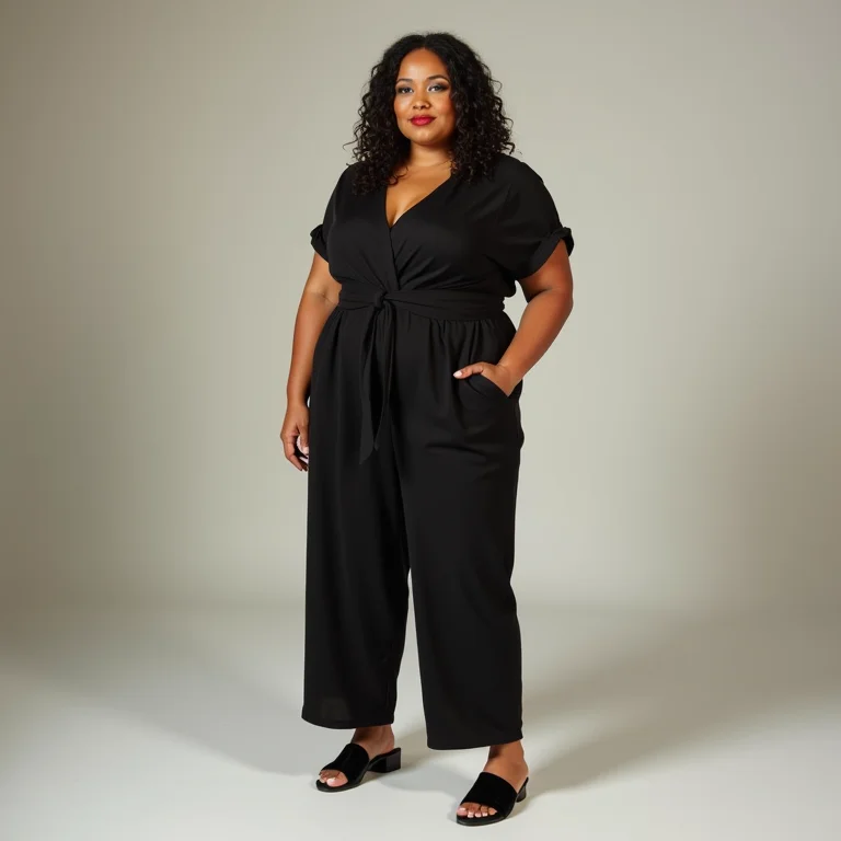 Papete preta com macacão