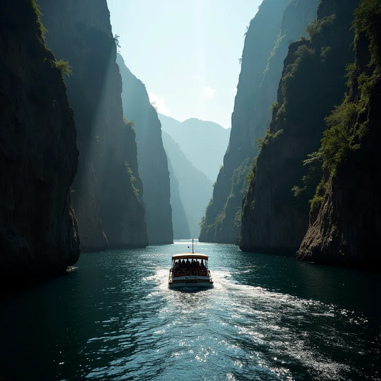 Passeio de barco no Cânion do São Francisco
