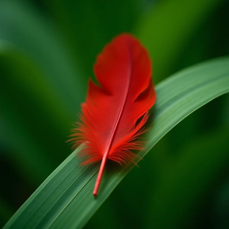 Pena de Guará no Mangal das Garças