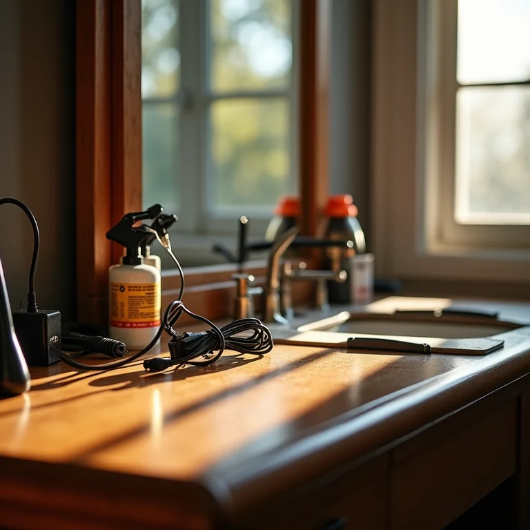 Penteadeira com riscos de segurança