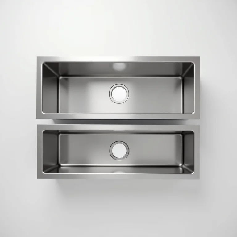 Pias de inox com diferentes profundidades de cuba