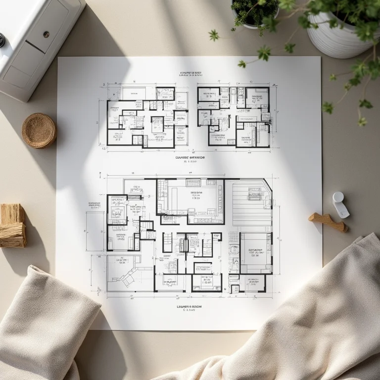 Planta arquitetônica detalhada para lavanderia de luxo.