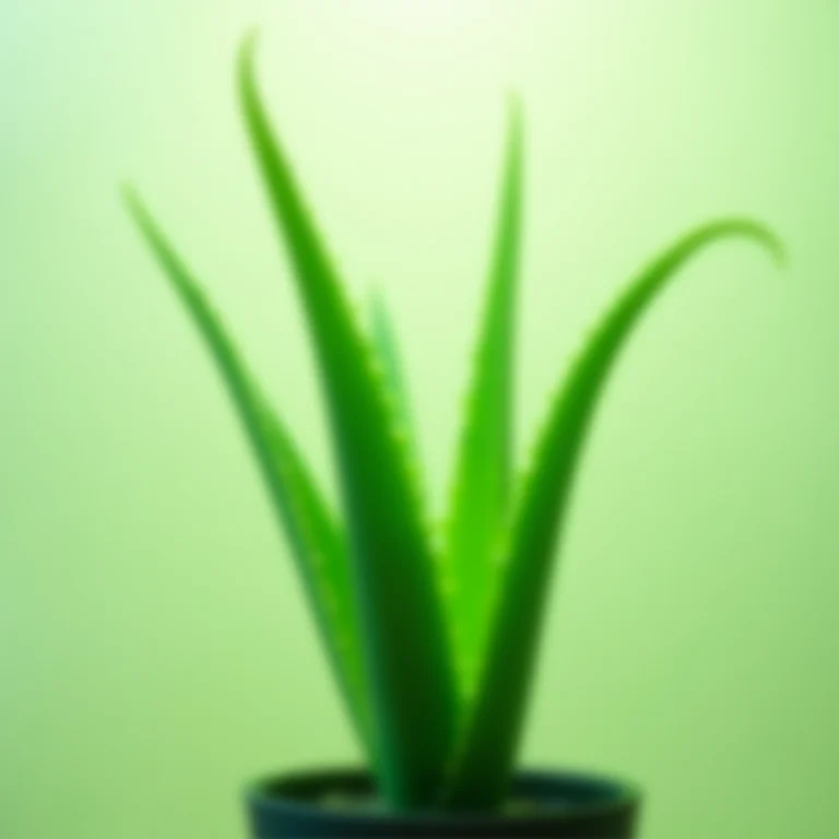 Planta de babosa (aloe vera) para acalmar e estimular as sobrancelhas