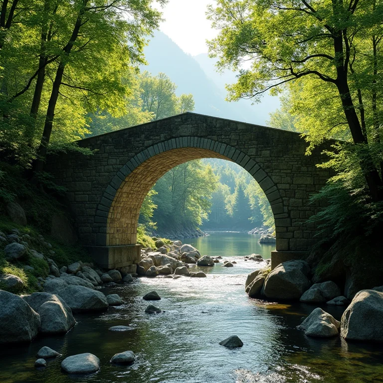 Ponte de pedra na região de Zagori, Epirus, Grécia.