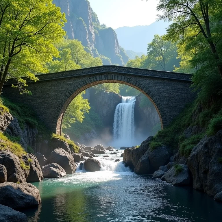 Ponte dos Arcos e Cachoeira da Gruta na Graciosa