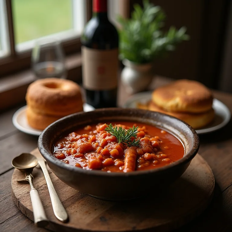 Pratos tradicionais húngaros: goulash, chimney cake e vinho local.