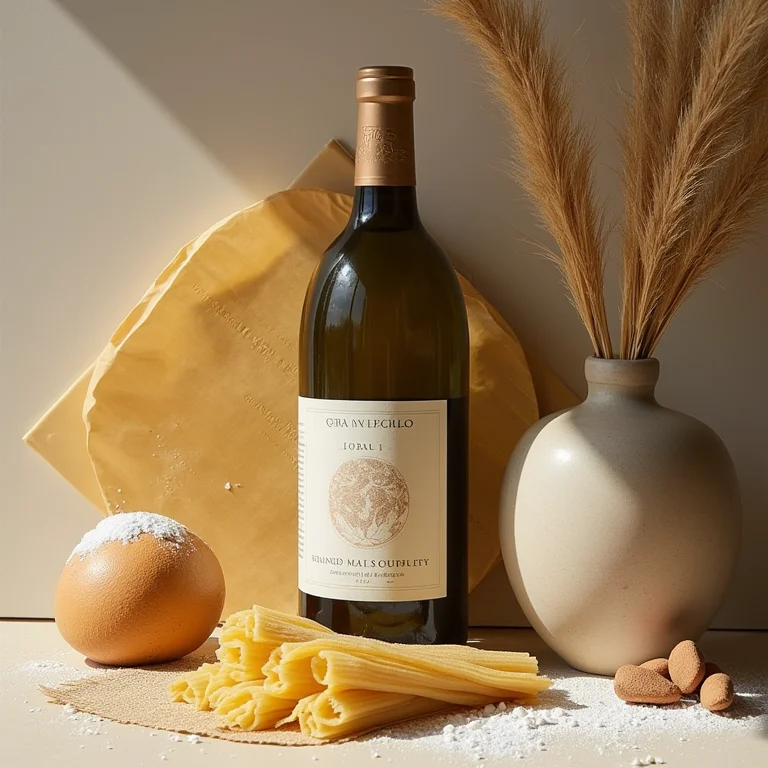Produtos artesanais de San Gimignano em um flat lay