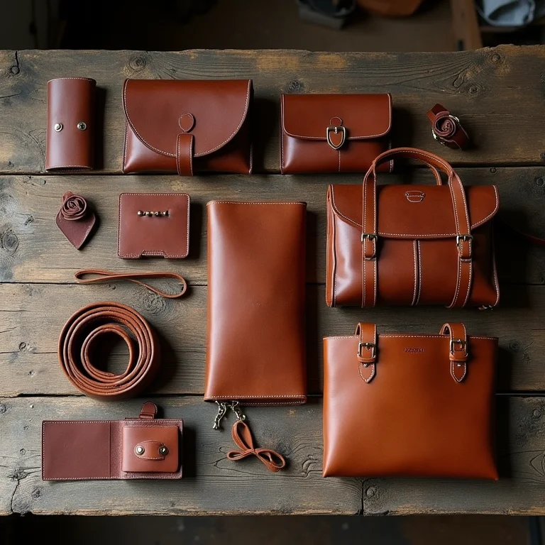 Produtos de couro artesanais em Florença