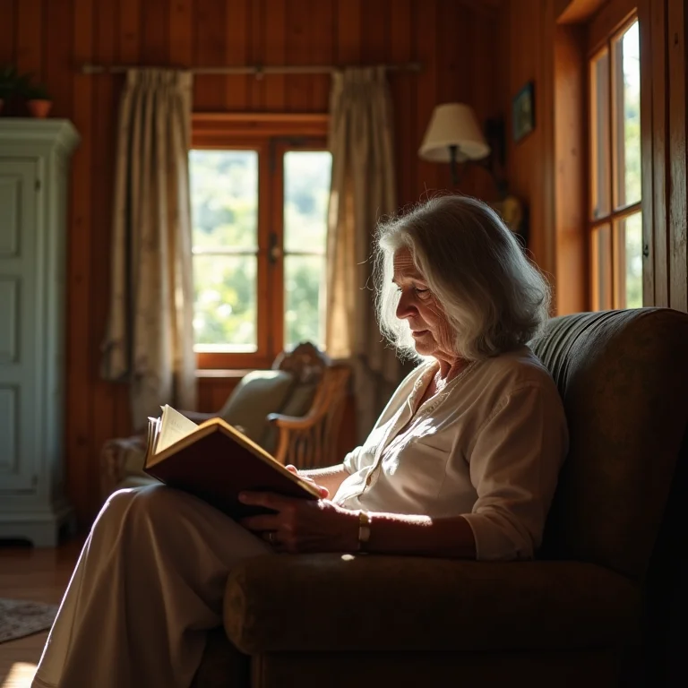 Quarto de pousada aconchegante na Chapada com mulher lendo