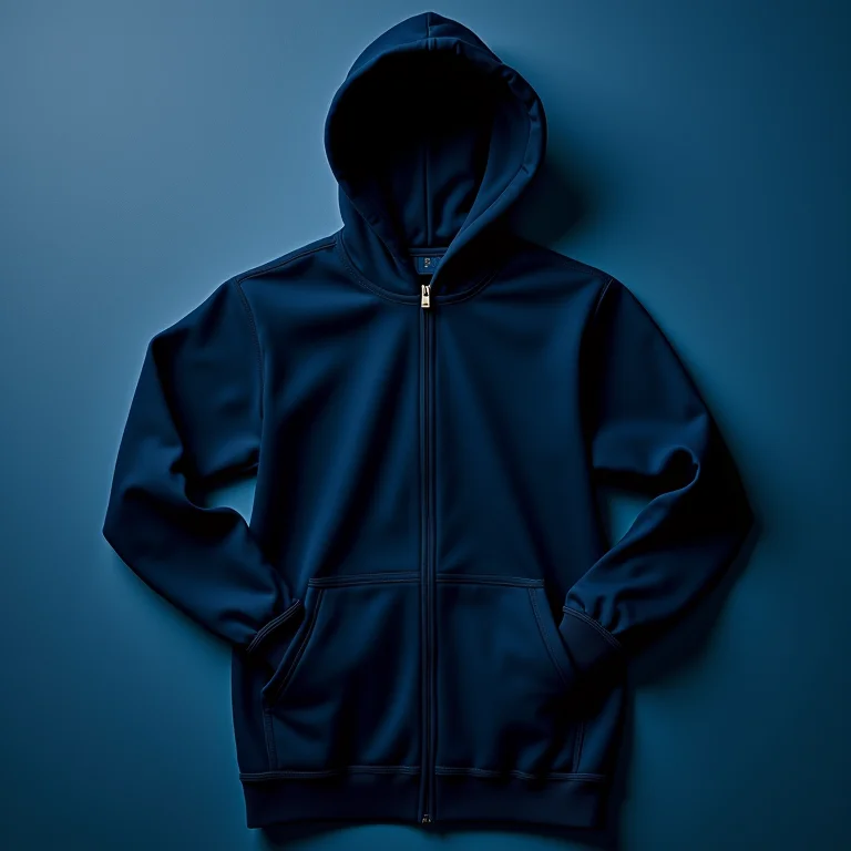 Roupa monocromática azul marinho em estilo flat lay