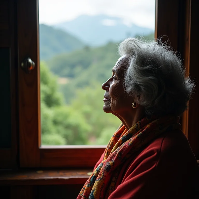 Senhora admirando a vista da Vista Chinesa em Itu