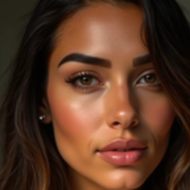 Sobrancelha microblading com fios realistas em mulher diversa