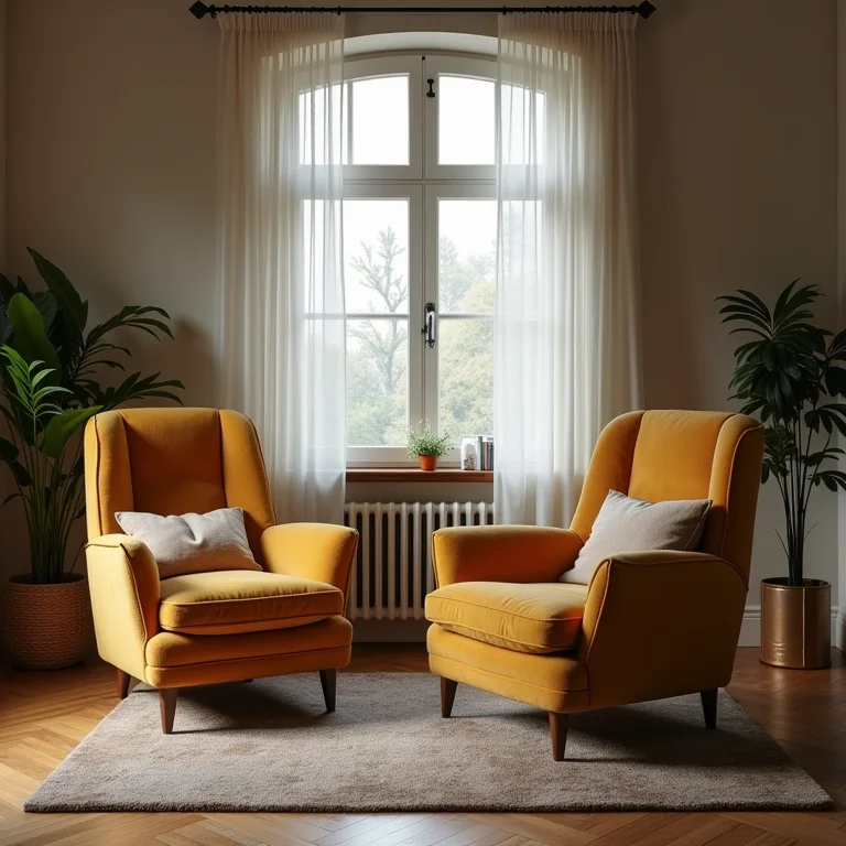 Sofás e poltronas desconfortáveis em sala de TV