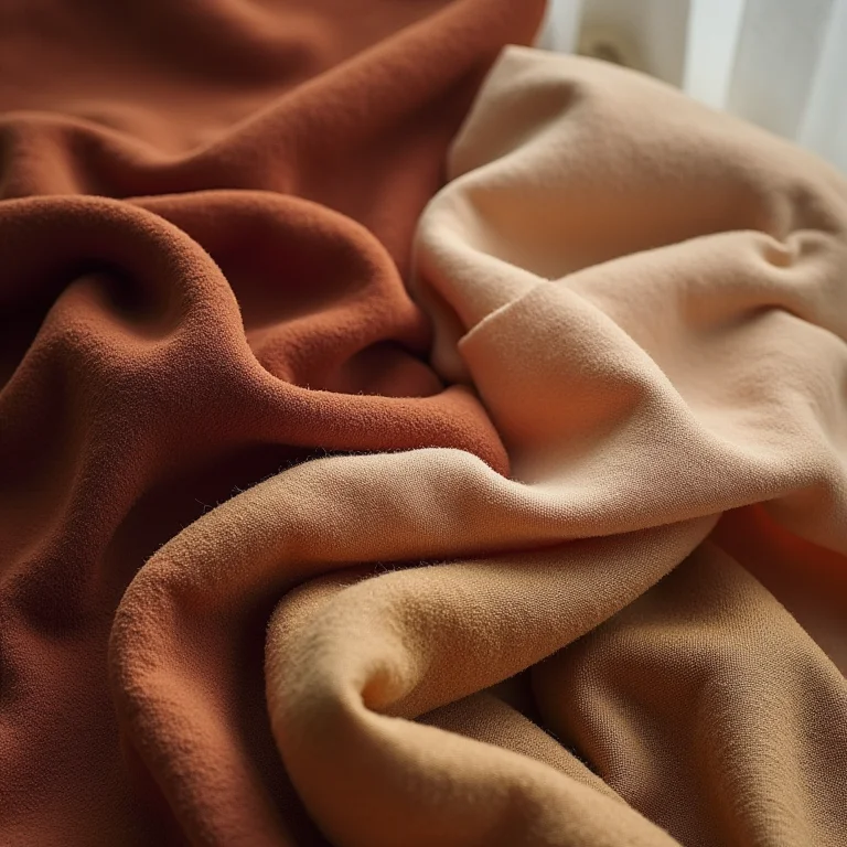 Texturas diferentes em cores análogas.