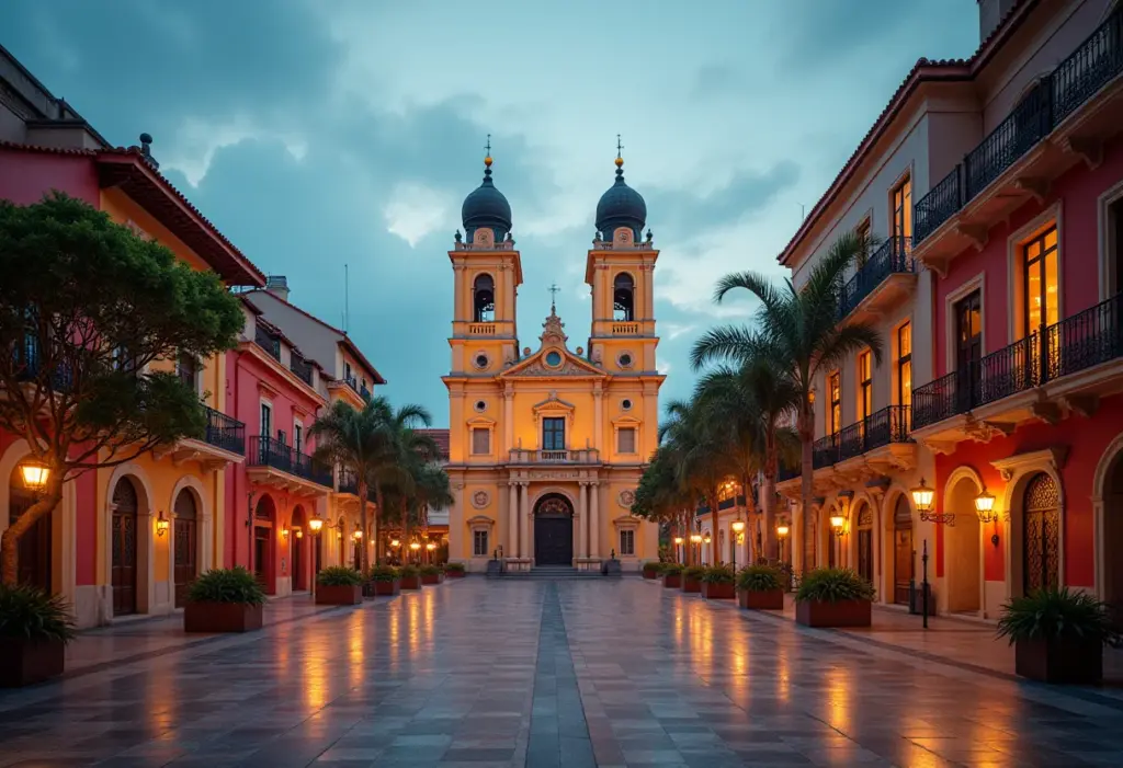 Turismo em Macau: Dicas secretas para fugir dos clichês Turismo em Macau: Uma visão panorâmica da Praça do Senado ao entardecer.