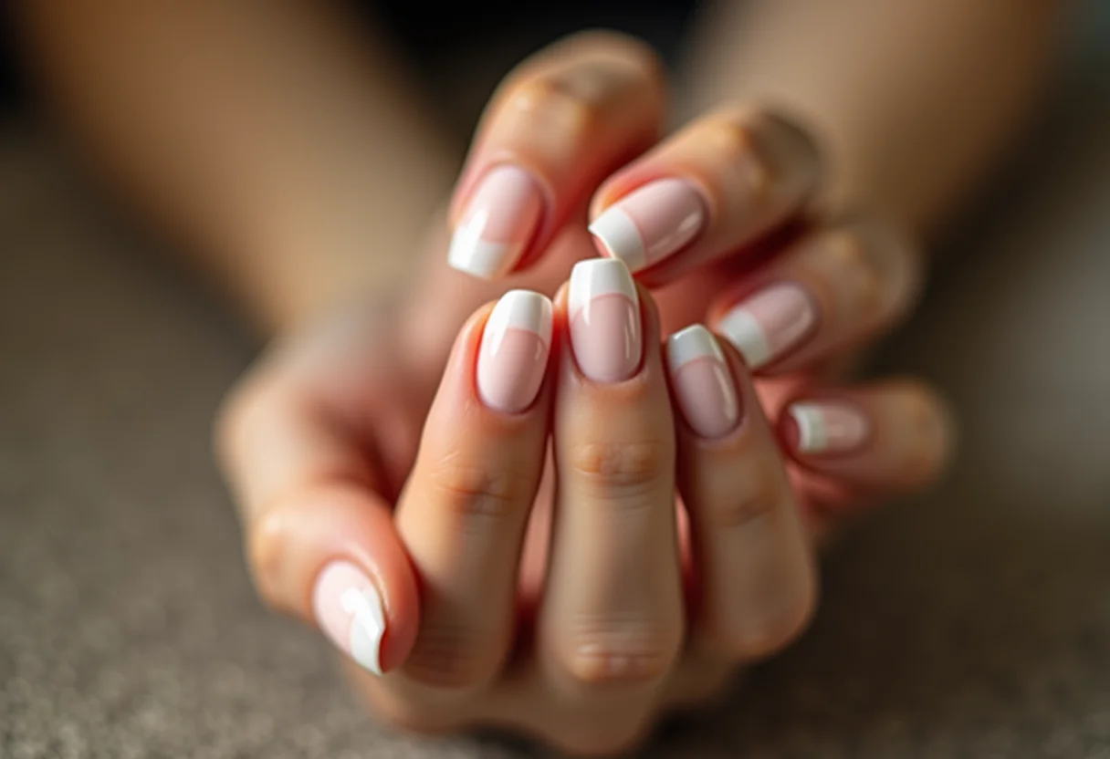 Unhas de porcelana clássicas e bem cuidadas