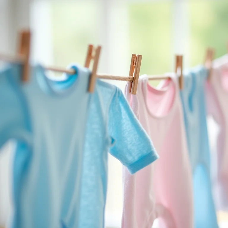 Varal de roupinhas de bebê para chá revelação