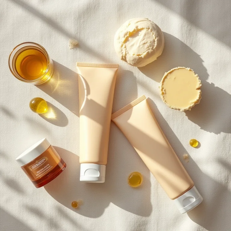 Variedade de cremes para as mãos com ingredientes naturais.