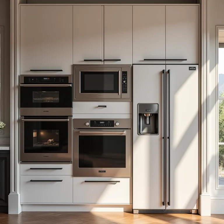 Variedade de eletrodomésticos embutidos