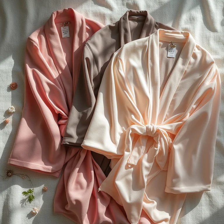 Variedade de kimonos em diferentes tecidos e cores