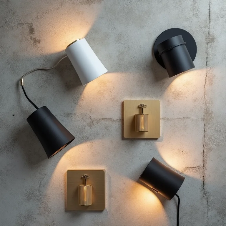 Variedade de modelos de spots de luz para diferentes estilos de decoração.