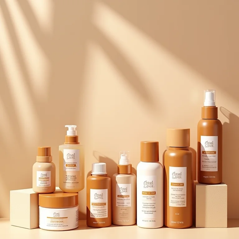 Variedade de produtos autobronzeadores com diferentes formulações