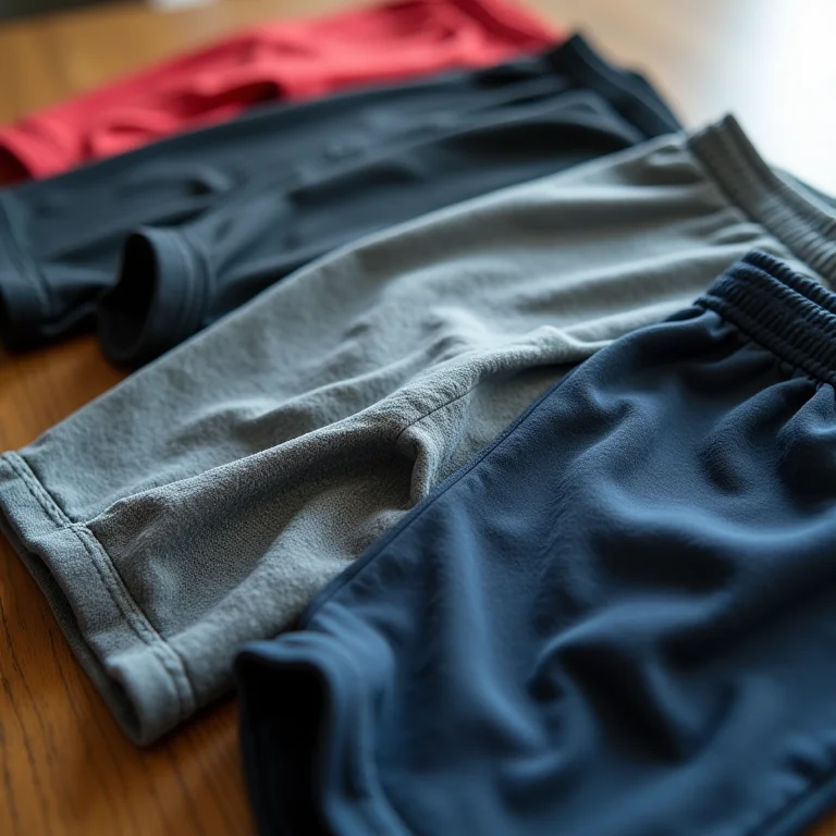 Vários tipos de calças de academia em diferentes materiais.