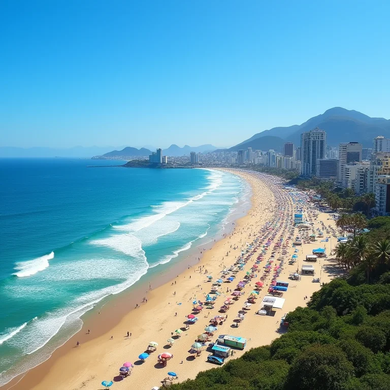 Vista aérea da Praia do Morro em Guarapari