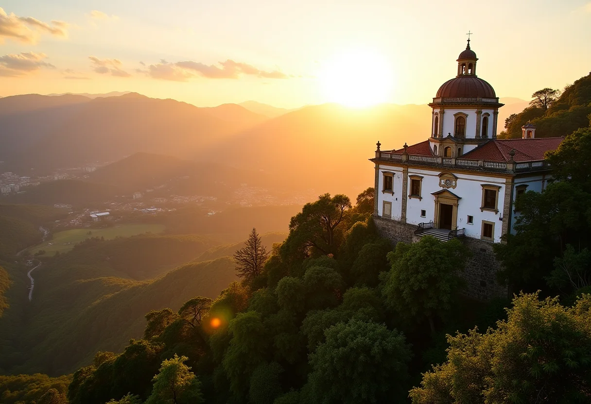Vista panorâmica da cidade histórica de Tiradentes, Minas Gerais