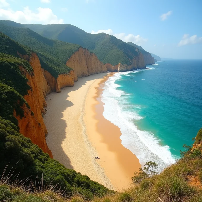 Vista panorâmica da Praia Funda, Rio de Janeiro