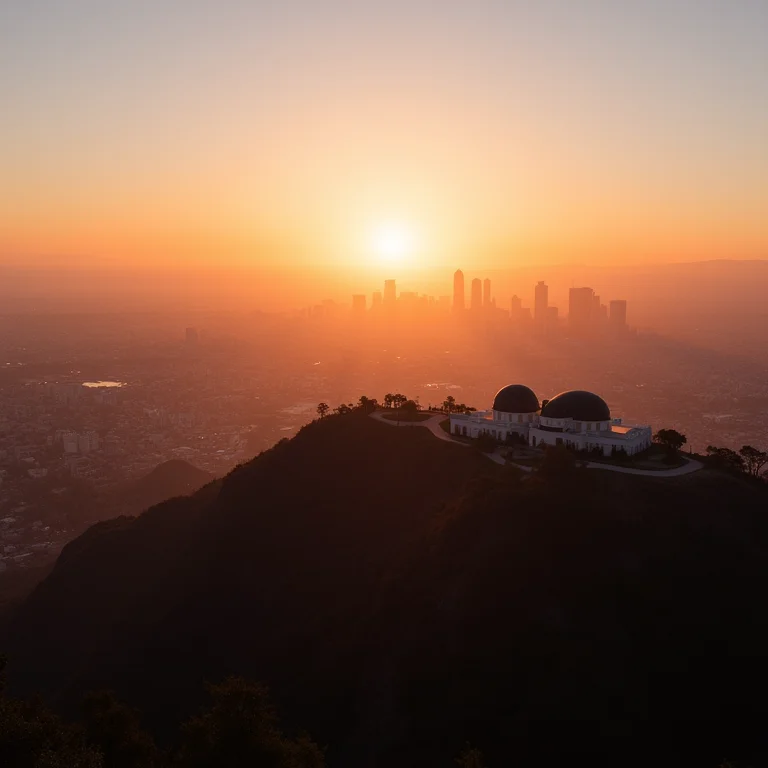 Vista panorâmica de Los Angeles do Observatório Griffith