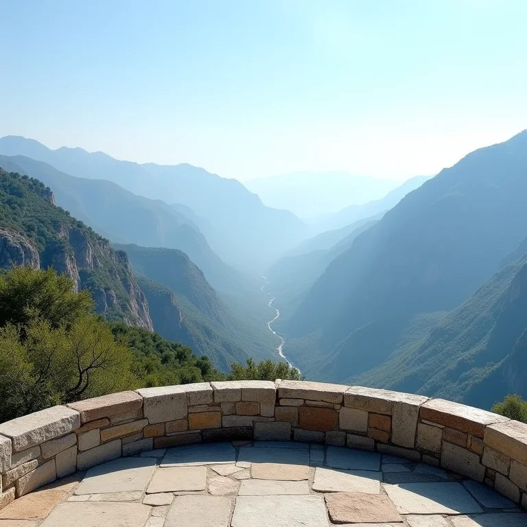 Vista panorâmica de um mirante na Estrada da Graciosa.