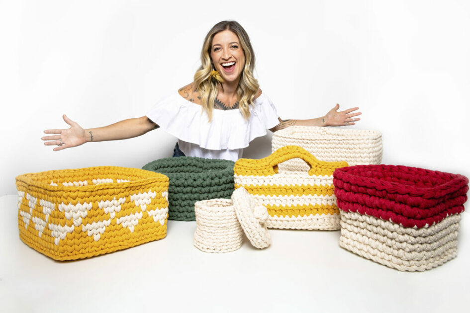 Cestas de Crochê Funcionais: Organização e Estilo em Cada Ambiente - ideia