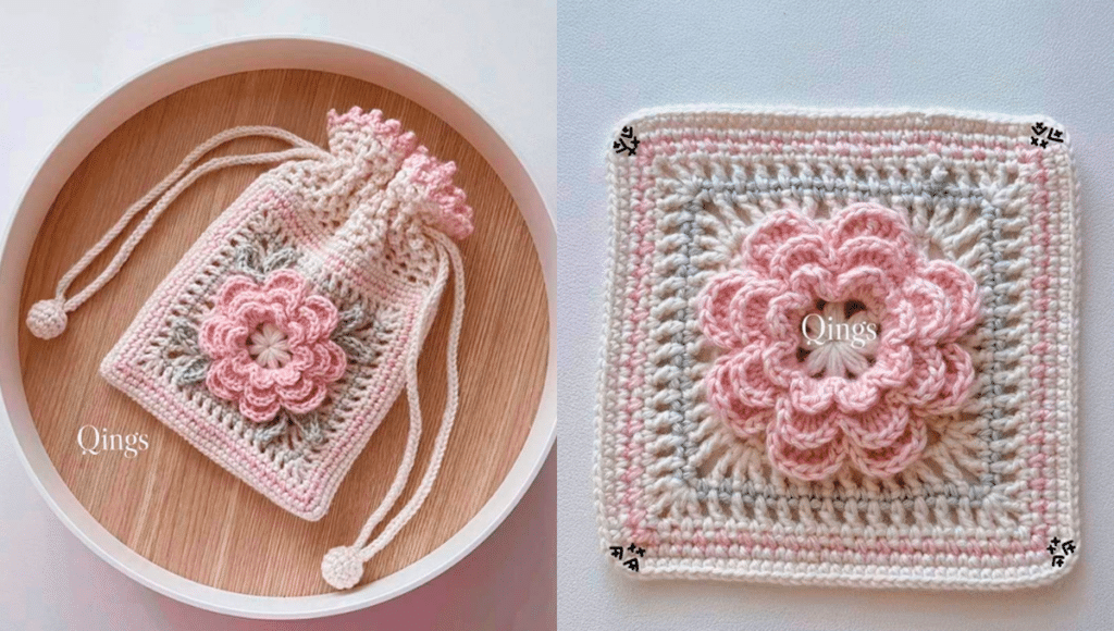 Detalhes em Crochê com Pérolas: Um Toque de Sofisticação e Delicadeza - detalhe