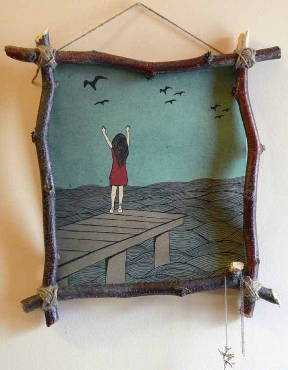 Com Materiais Naturais: Quadros Rústicos - detalhe