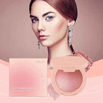 Blush em Pó com Brilho para um Toque Glamouroso - ideia
