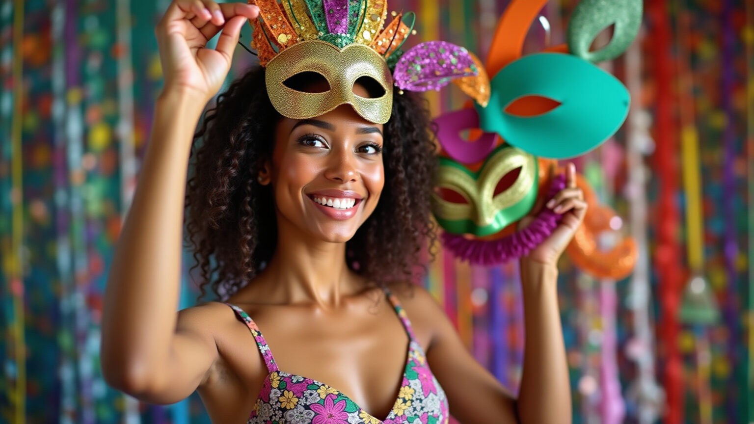 Decoração DIY criativa e barata para festa de Carnaval.