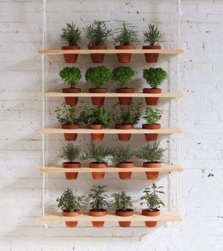 Horta em Escada Decorativa de Madeira: Design Criativo e Funcional - ideia